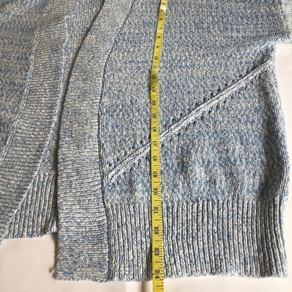 Gap Pointelle Ribbed Trim Open Front Cardigan Sweater Size Medium - Picture 13 of 14